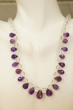 Artisan Art Jewelry 18" Amethyst & Quartz Beaded Gemstone Necklace Sterling 925 Clasp. No smoke or pet odors. Please ask any questions prior to buying to ensure you are satisfied with your purchase. Pet Odors, Amethyst Quartz, Beaded Necklaces, Art Jewelry, Gemstone Necklace, Jewelry Art, Gemstone Beads, Amethyst, Beaded Necklace