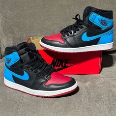 This Listing Is For * Nike Air Jordan 1 High Nc To Chi Leather Women Shoes, Authentic, Size 13 Women, My Son Is Size 12 And This Fits Perfect For Him, Used In Very Good Preloved Condition, As You Can A Check In Pics, Box Is Missing The Lid Ships Same Or Next Day Please Let Me Know If You Need Any Bundle Air Jordan 1 High Black, Nike Air Jordan 1 High, Nike Air Jordan 1, Air Jordan 1 High, Jordan 1 High, Powder Blue, Air Jordan 1, Check In, Nike Air Jordan