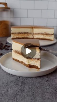 a piece of cake sitting on top of a white plate