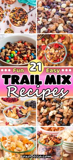 Easy recipes for trail mix the kids and the grownups will love Wedding Trail Mix Ideas, Trail Mix Ingredient Ideas, How To Make Trail Mix Recipes, Easy Trail Mix For Kids, Smore Trail Mix Recipe, Horse Show Snacks, Fun Trail Mix Recipes, Summer Trail Mix Recipes, Kid Trail Mix Recipes