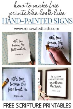 the instructions for how to make hand painted signs