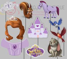 the princess and the frog photo booth props are ready to be used for parties or birthdays