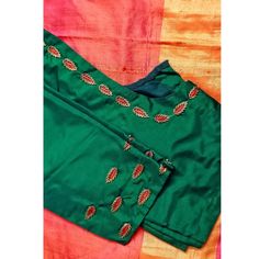 Simple Thread Aari Work Blouse, Simple Hand Work Blouse Designs Thread Work, Tread Work Blouse Designs, Simple Green Blouse Designs For Saree, Aari Thread Work Blouse Designs, Thread Work Blouse Designs Embroidery, Simple Blouse Work, Simple Aari Thread Work Blouse Design, Only Thread Work Blouse Designs