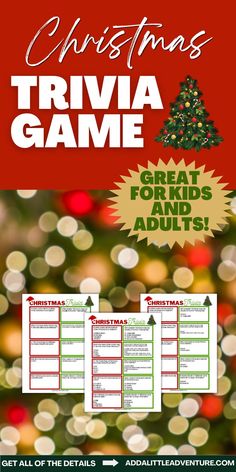 Free Printable Christmas Trivia Game - Great for Kids and Adults! Xmas Trivia Games, Christmas Paper Games For Family, Think Fast Christmas Game Free Printable, Christmas Party Trivia Games, Christmas Games For Adults Free, Christmas Trivia Games For Kids, Christmas Party Games For Adults Free, Christmas Jeapordy Questions Free, Christmas Games For Adults Holiday Parties Free Printable