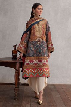 High-waisted jeans with a tucked-in flowy blouse and ankle boots Ethno Style, Nikkah Dress