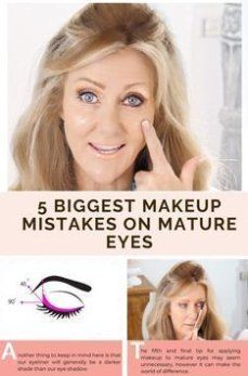 Not knowing what to do with your lashes, eyebrows & colour theory can add to your 5 Biggest Makeup Mistakes On Mature Eyes in your 50s Makeup For Over 60, Makeup Tips To Look Younger, Eyeshadow Basics, Hooded Eye Makeup Tutorial, Makeup Over 50, Makeup Over 40, Makeup Tips For Older Women, Makeup For Older Women, 50 Makeup