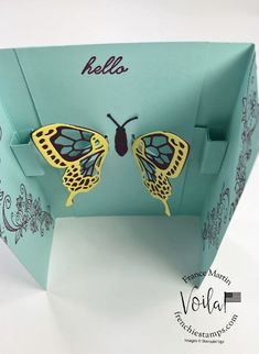 a paper box that has a butterfly on it