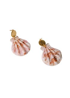 Bring a touch of seaside charm to any outfit with these gorgeous natural shell earrings. Perfect for summer events, these scalloped shell earrings are sure to make a lasting impression. Please note: shells are natural and may vary in color and size. Beachy Shell-shaped Earrings For Gift, Summer Shell Earrings, Summer Ocean-inspired Shell-shaped Earrings, Elegant Shell-shaped Earrings For Vacation, Elegant Shell Earrings For Vacation, Ocean-inspired Drop Shell Earrings, Coral Earrings For Beach Summer, Coral Earrings For Beach And Summer, Coral Earrings For Summer Beach Occasion