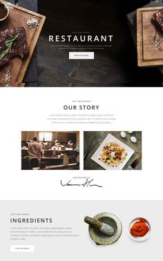 the restaurant website design is clean and ready to be used for its customers'needs