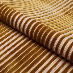 a close up view of a striped fabric