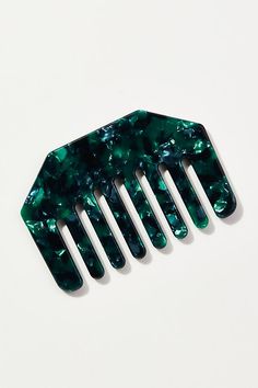 Acetate Imported | Wild Mane Mini Comb by Anthropologie in Green, Women's Random Things, The Wild, Beauty Women, Comb, Color Coding, Anthropologie, Hair Accessories, How To Apply, Green