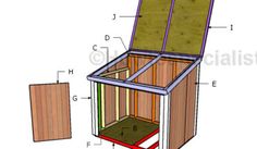 the inside of a shed with measurements for the door and floor area, including an opening to