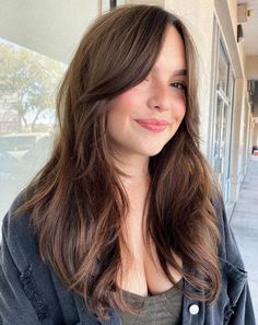 Feathered Long Face Framing Shag Face Framing Haircut Side Part, Medium Length Hair With Layers Face Framing, Women’s Long Hairstyles, Medium Length Hair Face Framing, Medium Length Haircut With Long Layers, Long Cuts For Fine Hair, Long Hair With Face Framing Pieces, Oval Face Bangs, College Hair