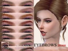 S-Club WM ts4 Eyebrows 201808 Ts4 Eyebrows, Cc Accessories, Alpha Cc, Sims 4 Children