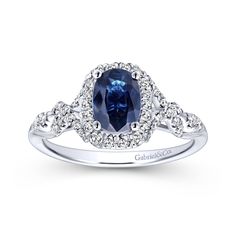 14k White Gold Fashion Diamond A Quality Sapphire Ladies' Ring Ladies Rings, Buying An Engagement Ring, Diamond Halo Ring, Aquamarine Engagement Ring, Plain Bands, Ladies Ring, Ring Ideas, Funky Jewelry, Buying Diamonds