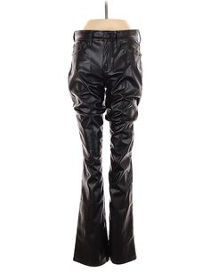 Gap Faux Leather Pants Size: 25 Black Bottoms - used. 100% POLYESTER, Long, High Rise | Gap Faux Leather Pants - High Rise: Black Bottoms - Size 25 Gap High Rise Pants For Fall, Gap Mid-rise Pants For Fall, Gap Black Wide Leg Pants, Gap Black Wide Leg Bottoms, Trendy Gap Bottoms For Fall, Gap High Waist Bottoms For Fall, Gap High-waist Bottoms For Fall, Gap Black Jeans For Fall, Black Full Length Gap Bottoms