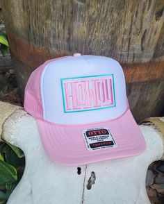 Howdy embroidered patch trucker hat. Foam/mesh, adjustable snapback. **Link for rush processing https://timbernashroad.etsy.com/listing/1753228143 Thank you so much for visiting my shop! Pink Trucker Hat, Patch Hat, Country Concert, Embroidered Patch, Terry Cloth, Embroidered Patches, Trucker Cap, Nashville, Halloween Shopping