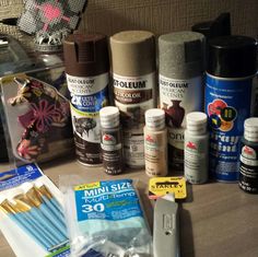 the contents of a crafting kit sitting on a table