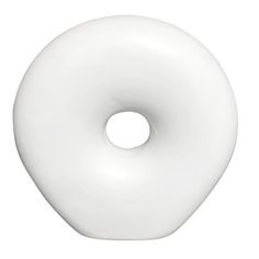 a white donut sitting on top of a table