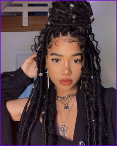 Treat your hair and skin as precious gems. They deserve the best care. #BeautyTips #skincare #haircare #BeautySecrets Rasta Braids, Faux Locs Hairstyles, Goddess Locs, Frontal Hairstyles, Girls Braids, Chic Hairstyles, Hairstyles Curly, African Braids Hairstyles, Braided Hairstyles For Black Women