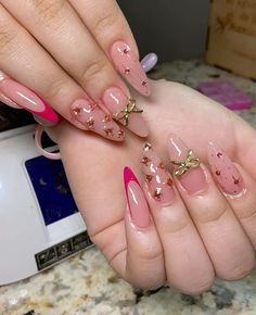 Hand Art Nails, Fondos Nails, Baby Glam, Square Gel Nails, Acrylic Toe Nails, Romantic Nails, Glamour Nails, Gel Nails Diy, Pink Glam