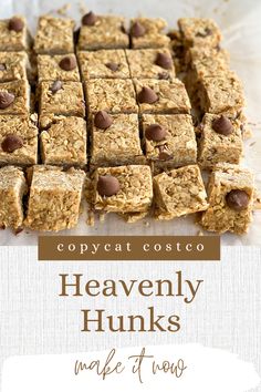 homemade heavenly hunks made with copycat costco and chocolate chips on top