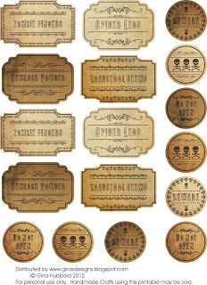 an image of wooden labels for various items