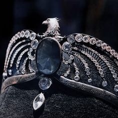 a tiara is adorned with crystal stones