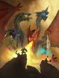 Tiamat, Peter Konig on ArtStation at https://www.artstation.com/artwork/PXXNB Rise Of Tiamat, Tiamat Dragon, Dragon Rpg, Forgotten Realms, Giant Monsters, Dragon Pictures, Dungeons And Dragons Characters, Baldur's Gate