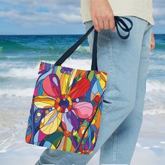 Floral Tote Canvas Aesthetic Birthday Gift Colorful Tote Shoulder Bag For Women  Beach Tote Bag Summer Bag Boho Large Capacity Foldable Tote. Made from reliable materials, lasting for seasons. 𝐃𝐄𝐓𝐀𝐈𝐋𝐒 🌺 100% Polyester 🌺 Boxed corners 🌺 Black inner stitching, transparent thread on hems. 🌺 Black cotton handles 🌺 With non-woven laminate inside 🌺 3 sizes: Small, Medium and Large 🌺 Assembled in the USA from globally sourced parts Shipping information: 𝐇𝐎𝐖 𝐓𝐎 𝐎𝐑𝐃𝐄𝐑: 1. Select size 2. Select quantity 3. Add to cart 𝐘𝐎𝐔 𝐌𝐈𝐆𝐇𝐓 𝐀𝐋𝐒𝐎 𝐋𝐈𝐊𝐄: https://joyfulgardencrafts.etsy.com/listing/1571360288/colorful-fantasy-coffee-mug-intricate https://joyfulgardencrafts.etsy.com/listing/1642988620/chinese-new-year-dragon-garden-flag https://joyfulgardencrafts.etsy.com/listi Casual Multicolor Canvas Bag With Large Capacity, Casual Multicolor Large Capacity Canvas Bag, Casual Multicolor Canvas Bag For Summer, Summer Multicolor Canvas Bag With Large Capacity, Multicolor Canvas Travel Bag For Summer, Multicolor Canvas Shoulder Bag For Vacation, Trendy Multicolor Canvas Tote Bag, Multicolor Shoulder Canvas Bag For Vacation, Casual Multicolor Canvas Bag For Beach Season