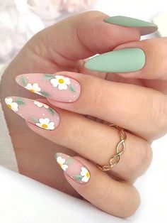 Multicolor  Collar    Color Nails Embellished   Nail,Hand & Foot Care Nail Spring, Nail Color Trends, Cute Simple Nails, Cute Spring Nails, Easter Nails, Spring Nail, Nail Color