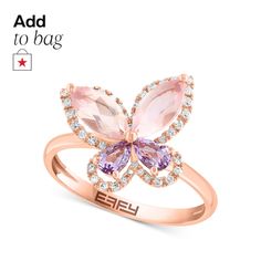 in stock Amethyst Diamond Ring In Rose Gold, Quartz Pink, Bath And Body Works Perfume, Gold Sign, 14k Rose Gold Ring, Butterfly Ring, Pink Amethyst, Pink Ring, Pink Quartz