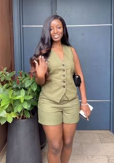 Short Dresses Casual Classy, Ankara Short Styles, Outfit For Outing, Ankara Two Piece, Outing Outfit, 2piece Outfits, Chic Dress Classy, Stylish Work Attire