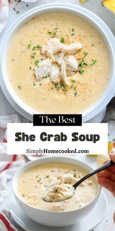 the best she crab soup recipe is made with only three ingredients and it's ready to be eaten