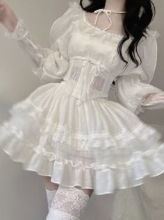 Style Kawaii, Kawaii Fashion Outfits, Fairytale Dress, Puff Sleeve Dress, Puffed Sleeves Dress, Really Cute Outfits, Fancy Outfits, Kawaii Clothes, Lolita Fashion