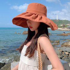 Name: UV protection sunshade hat, summer, face covering sun hatMaterial:blendedColor:black,apricot,khaki,orange,blueFeatures:sun hat Solid Sun Hat For Beach Season, Hats With Uv Protection For Beach Season, Bucket Hat With Uv Protection For Travel, Solid Bucket Hat With Upf 50+ For Beach Season, Solid Upf 50+ Bucket Hat For Beach Season, Summer Hat With Uv Protection, Summer Sun Hat Visor, Solid Color Sun Hat For Beach Season, Beige Visor Bucket Hat For Beach Season