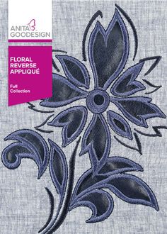 an image of a flower applique on a piece of cloth with the words floral reverse