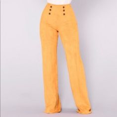 Nwt! Fashion Nova Mustard Pant Size Medium. Back Gold Zipper. Bell Bottom Style. Brand New! Good Front Button Details High Waist Orange Bottoms For Fall, Orange Non-stretch High-waisted Pants, Casual Yellow Bottoms With Buttons, Casual Yellow Bottoms With Button Closure, Casual Orange Bottoms With Button Closure, Mustard Pants, Style Pant, Fashion Nova Pants, Easy Style