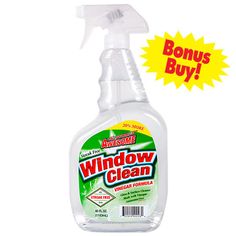 a bottle of window cleaner on a white background