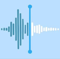 an illustration of sound waves on a blue background