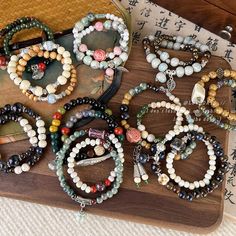 Elastic Bracelets, Stone Fashion, Elastic Bracelet, Ceramic Beads, Wooden Beads, Chinese Style, White Light, Natural Stone, Natural Stones