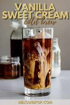 Cold brew and vanilla combined into perfection: Vanilla Sweet Cream Cold Brew is a deliciously smooth Starbucks copycat you can make in the comfort of your home. #starbucks #vanillasweetcream Vanilla Sweet Cream Recipe, Sweet Cream For Cold Brew, Homemade Vanilla Sweet Cream Cold Brew, Vanilla Sweet Cream Cold Brew Starbucks Order, Starbucks Vanilla Sweet Cream Cold Brew With Cold Foam, How To Make Vanilla Sweet Cream Cold Brew, Espresso Drink Recipes, Cold Brew At Home, Cinnamon Dolce Latte