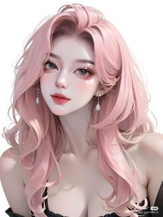 Pretty Anime Women Pink Hair, Short Hair Drawing, Anime Superhero, Simple Anime, Illustration Art Girl, Anime Hair, Digital Art Anime, Digital Art Girl