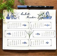 July Habit Tracker, Journal Photos, Bullet Journal Minimalist, Whimsical Art Journal, Habit Tracker Bullet Journal, Creating A Bullet Journal, Bullet Journal Mood Tracker Ideas