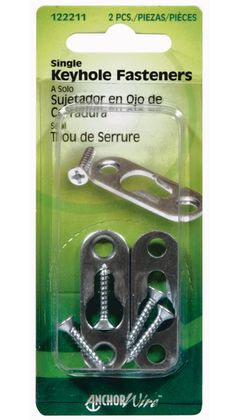 two screws are in the package for each other to be used as part of a keyhole fastener