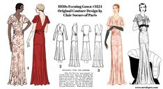 Wedding Evening Gown, Paris Couture, Womens Clothing Patterns, Smart Women, Couture Designers, 1930s Fashion, Floor Length Skirt, Ladies Dress, Community Board