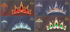 the four crowns are all different colors