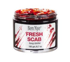 Fresh Scab from Ben Nye allows artists to create raised blood effects that provide realism to simulated injuries through its beloved jelly-like consistency. The deep red-brown color replicates dense oxidized blood, most often seen in aged wounds and dried bloods. This blood formula remains flexible while maintaining the ability to stay in place allowing for long lasting performance and a realistic finish. The grotesque nature of this product makes it an essential for any Halloween enthusiast, SF Theater Makeup, Ben Nye Makeup, Costume Contact Lenses, Nye Makeup, Theatre Makeup, Halloween Contact Lenses, Special Fx Makeup, Ben Nye, Halloween Contacts