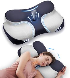 PRICES MAY VARY. Advanced Support and Alignment: Our ergonomic pillow boasts a contoured design that perfectly cradles your head, neck, shoulders, and back, ensuring optimal alignment and reducing pressure on your cervical vertebrae and spine. Rest assured, it has undergone stringent testing and certification processes to guarantee both safety and durability. Relief from Discomfort and Deep Sleep: Crafted from high-density memory foam with a slow-rebound feature, our pillow offers firm yet gentl Ergonomic Pillow, Pillow For Neck, Cervical Pillow, Cervical Vertebrae, Neck Support Pillow, Memory Foam Pillows, Cervical Pillows, Stomach Sleeper, Restorative Sleep