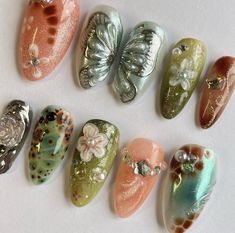 Pretty Gel Nails, Really Cute Nails, Dream Nails, Funky Nails, Dope Nails, Cute Acrylic Nails, Swag Nails, Keratin, Glue On Nails